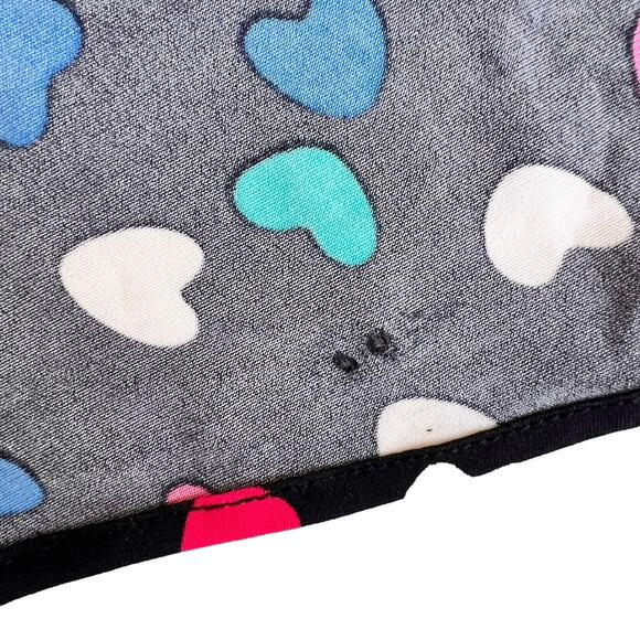 New* Wrap Dress Size Medium Black Pink Green Hearts Fit & Flare Colorful READ - Picture 6 of 16